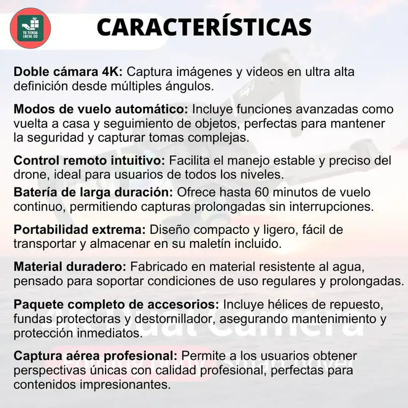 NUEVO DRONE W8 PRO MAX 2025 CON INTELIGENCIA ARTIFICIAL + ESTUCHE DE REGALO.