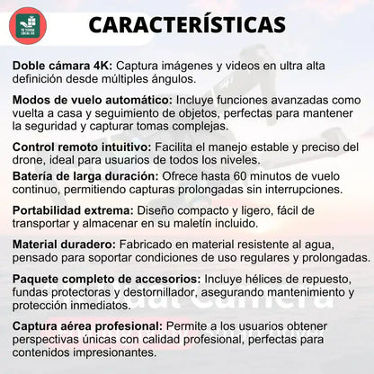 NUEVO DRONE W8 PRO MAX 2025 CON INTELIGENCIA ARTIFICIAL + ESTUCHE DE REGALO.